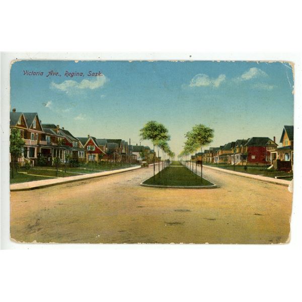 Vintage Post Card - “Victoria Ave., Regina, Sask.”