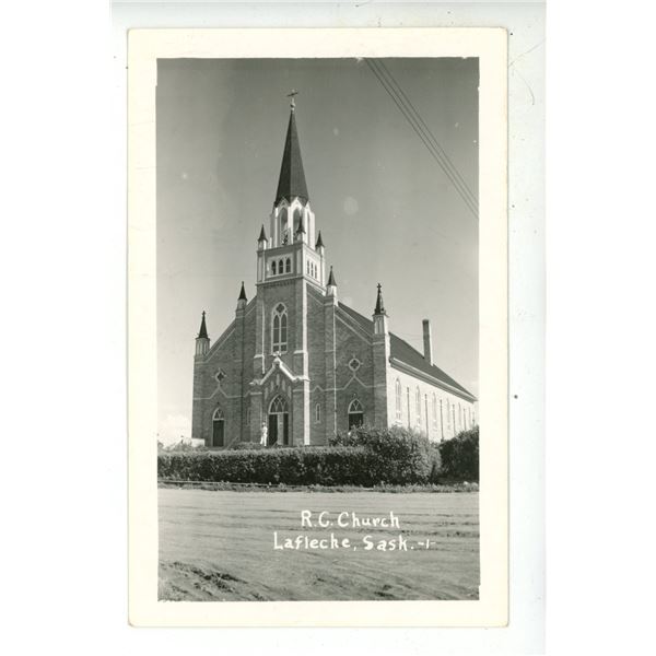 Vintage RPPC – “R.C. Church.  Lefleche, Sask.”