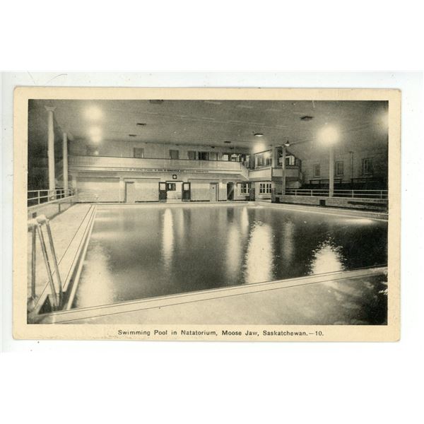 Vintage Post Card – “Swimming Pool in Natatorium, Moose Jaw, Saskatchewan[x=#8221/
