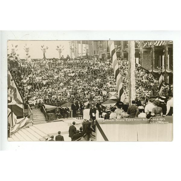 Vintage RPPC – “The Corner-Stone Ceremony.  Regina.  Oct 4, 1909”