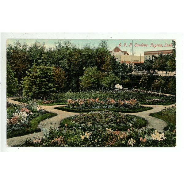 1911 Post Card - “C.P.R. Gardens, Regina, Sask.”