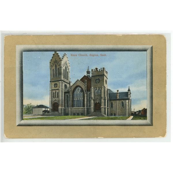 Vintage Post Card – “Knox Church, Regina, Sask.”