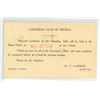 Image 1 : 1908 Post Card Invitation to Canadian Club of Regina