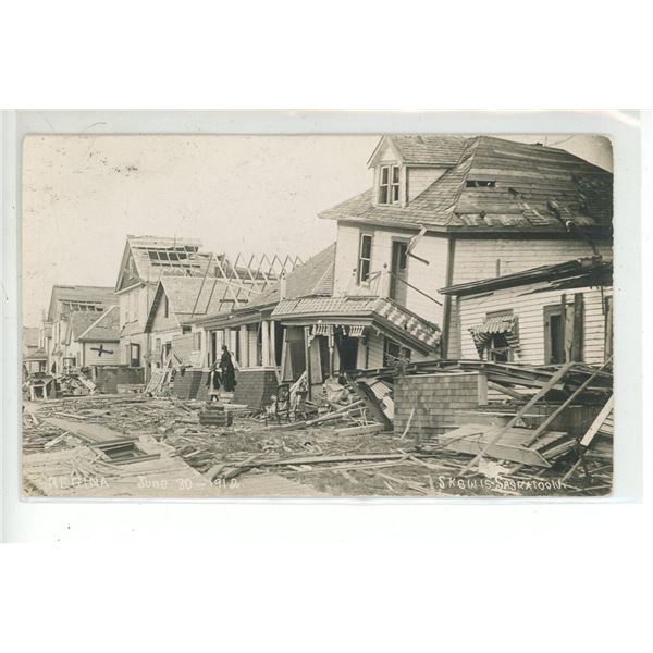 RPPC - Aftermath of the 1912 Regina, SK Cyclone.  “June 30 – 1912”