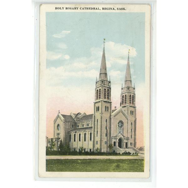 1924 Post Card – “Holy Rosary Cathedral, Regina, Sask.”  Posted.