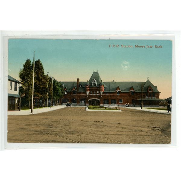 1914 Post Card – “C.P.R. Station, Moose Jaw, Sask”
