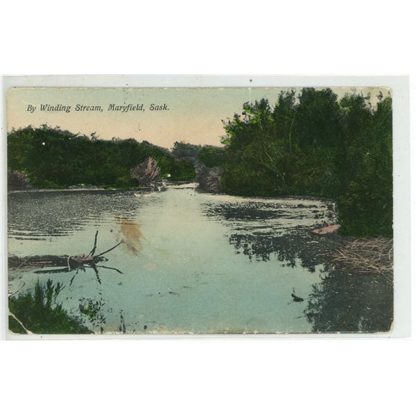 Vintage Post Card – “By Winding Stream, Maryfield, Sask.”  Posted.