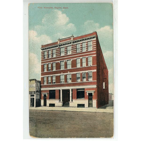 Vintage Post Card - “The Wascona, Regina, Sask.”  Posted.