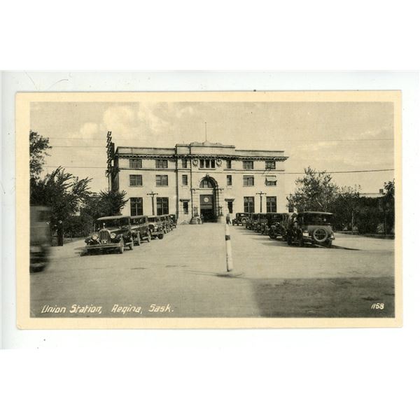 Vintage RPPC – “Union Station, Regina, Sask.”