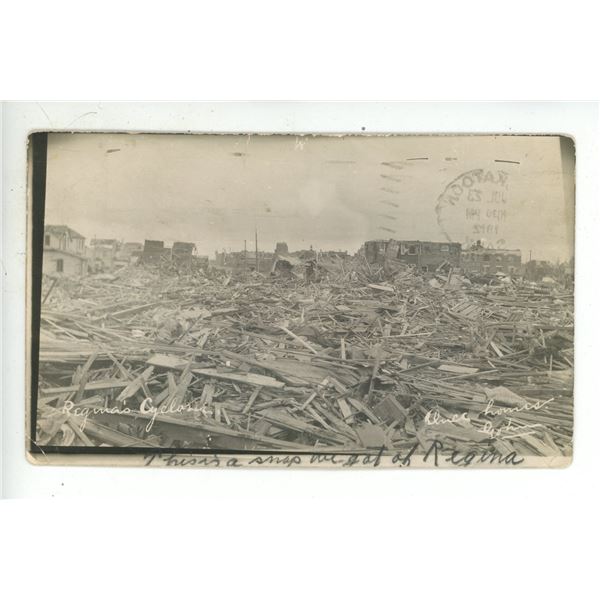 RPPC - Aftermath of the 1912 Regina, SK Cyclone.  Posted.
