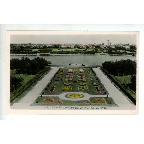 Vintage Post Card – “View From Parliament Buildings, Regina, Sask.”