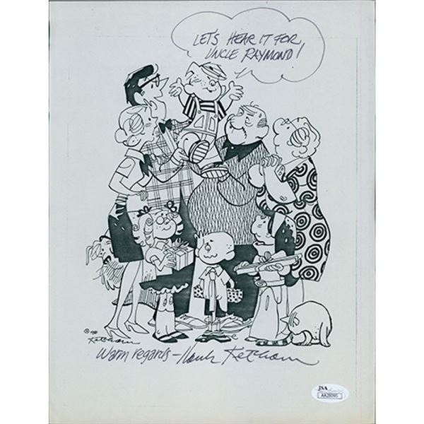 Dennis The Menace Hank Ketcham  Signed Photo