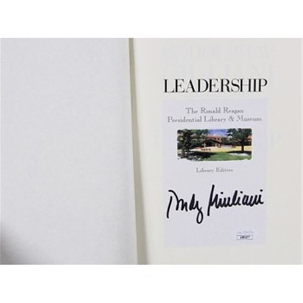 NYC Mayor Rudy Giuliani Signed 1st Edition Hardcover Book JSA Authenticated