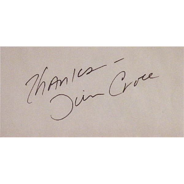 Bad Bad Leroy Brown Singer Jim Croce signature slip