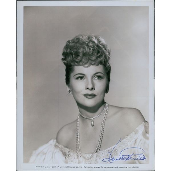 Suspicion Actress Joan Fontaine Signed 8x10 Vintage Glossy Photo Creases