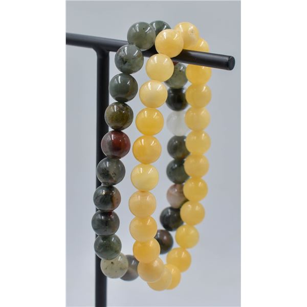 #38- NATURAL BLOOD STONE & YELLOW CHALCEDONY