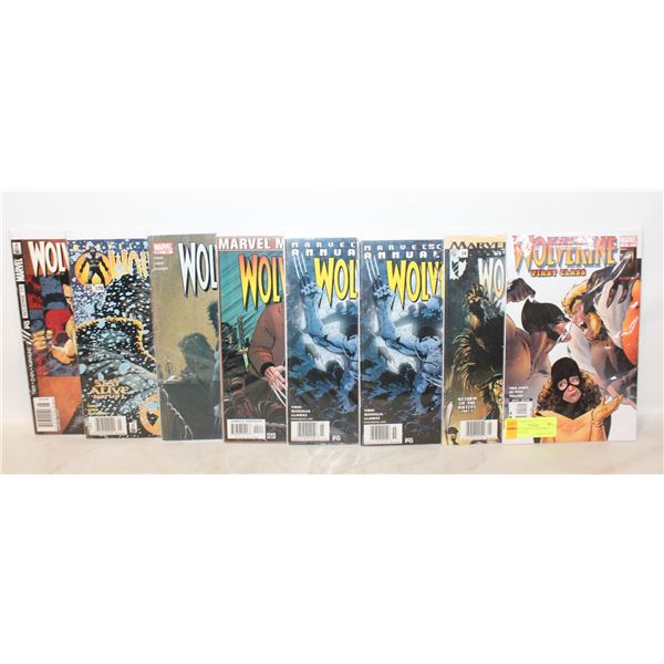 LOT OF 8 MARVEL WOLVERINE COMIC BOOKS