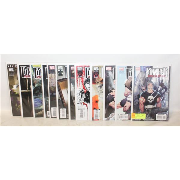 LOT OF 12 MARVEL PUNISHER COMIC BOOKS