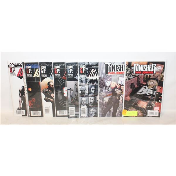 LOT OF 9 MARVEL PUNISHER COMIC BOOKS