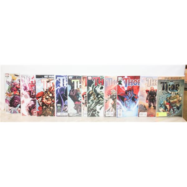 LOT OF 12 MARVEL THOR COMIC BOOKS
