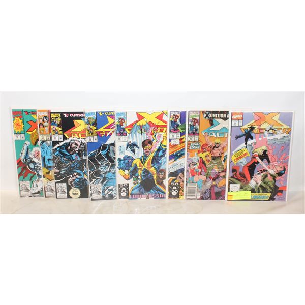LOT OF 8 MARVEL X-FACTOR AND X-FORCE COMICS, KEYS!