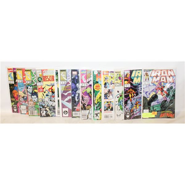 LOT OF 13 MARVEL HULK, SILVER SURFER, IRON MAN