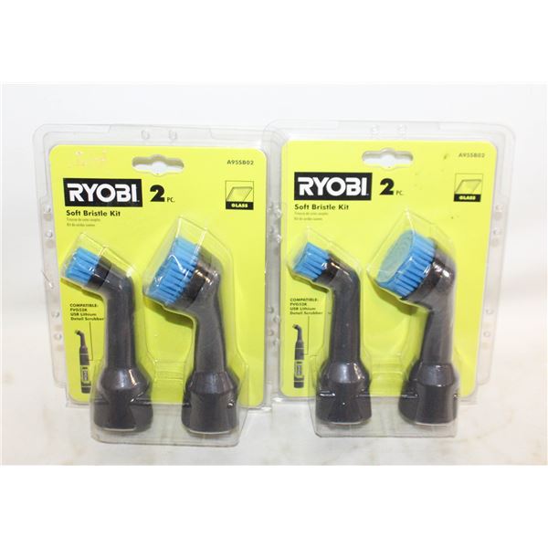 SEALED 4 RYOBI SOFT BRISTLE KITS