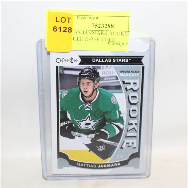MATTIAS JANMARK ROOKIE 2015-16 MARQUEE O-PEE-CHEE
