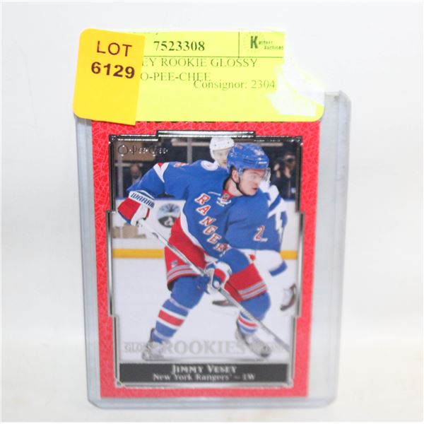 JIMMY VESEY ROOKIE GLOSSY RUBY RED O-PEE-CHEE
