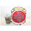 Image 1 : VINTAGE MARBLES IN JAR W/SOME STEELIES
