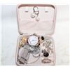 Image 1 : TRAVELING JEWELRY BOX FULL OF JEWELRY