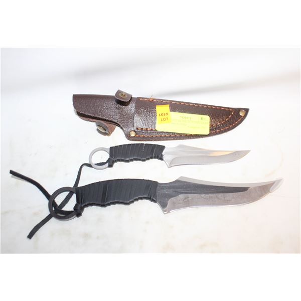 NEW FIXED BLADE HUNTING KNIFE SET - 2 PIECE, FULL