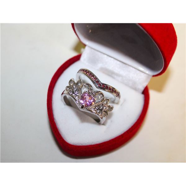 NEW 2PCS/SET RING SET SZ9
