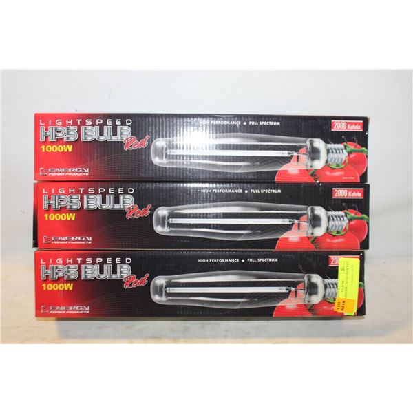3 LIGHT SPEED HPS BULB 1000W RED
