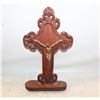 Image 1 : VINTAGE HAND-CARVED WOOD CRUCIFIX CROSS