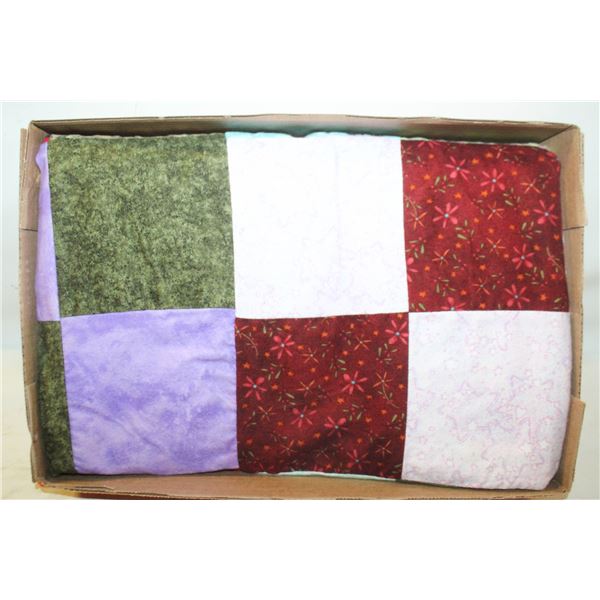 UNFINISHED HOME-MADE PATCHWORK QUILT TOP