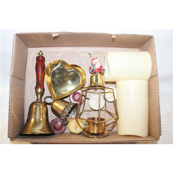 VINTAGE BRASS SCHOOL BELL, BRASS BELLS,