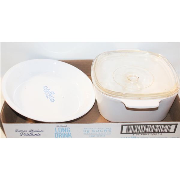 CORNINGWARE BLUE CORNFLOWER PIE PLATE &