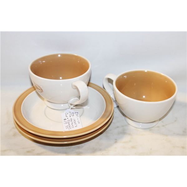 2 TIM HORTONS TEACUPS & SAUCERS