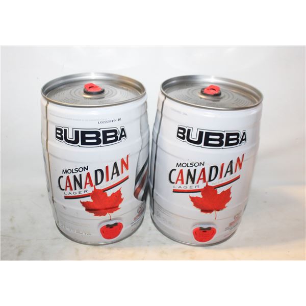 2 BUBBA MINI KEGS OILERS+DON CHERRY WITH BOX
