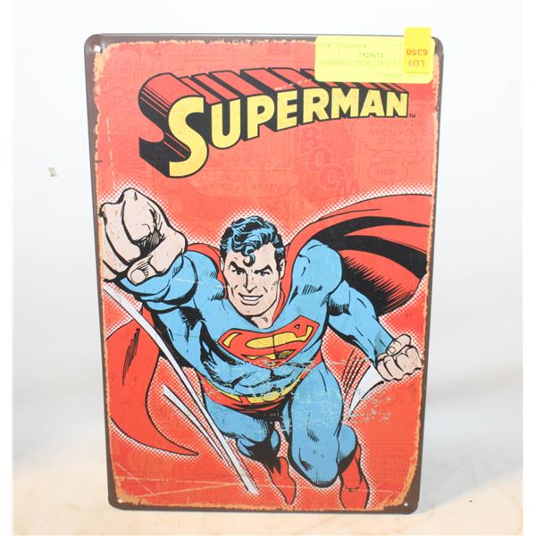 SUPERMAN TIN PLATE 8" X 12"