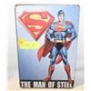 Image 1 : SUPERMAN TIN PLATE THE MAN OF STEEL 8" X 12"
