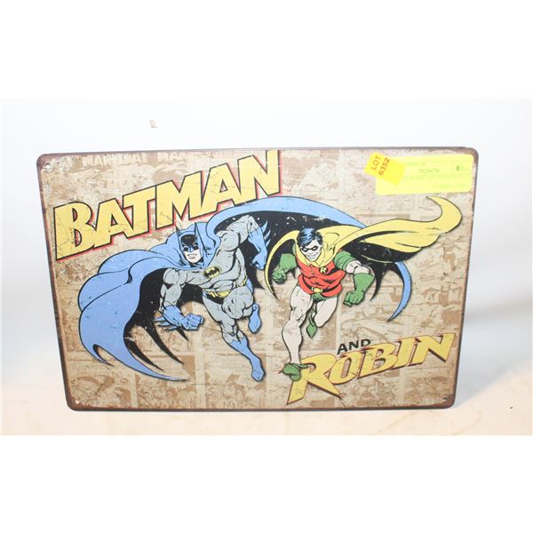 BATMAN+ROBIN TIN PLATE 8" X 12"