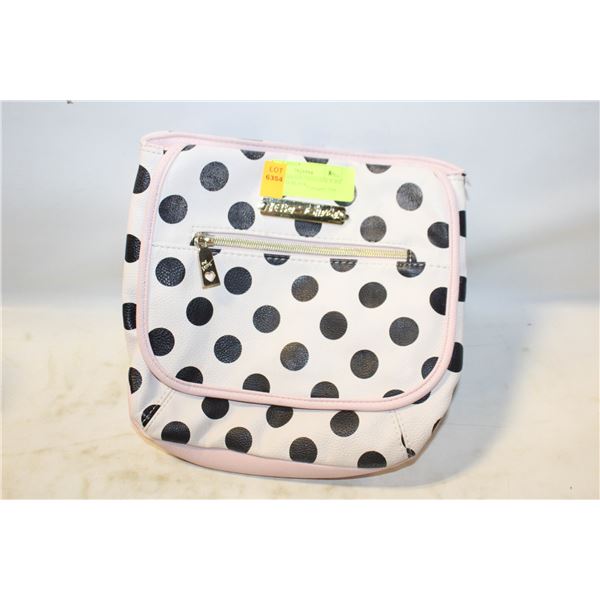 BETSEY JOHNSON SHOULDER PURSE PINK WHITE BLACK