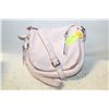 Image 1 : LADIES PINK LEATHER SHOULDER PURSE 8" X 10"
