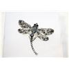 Image 1 : CRYSTAL RHINESTONE GREY & BLACK DRAGONFLY BROOCH