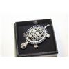 Image 1 : BLUE BLACK RHINESTONE LUXURY TURTLE BROOCH