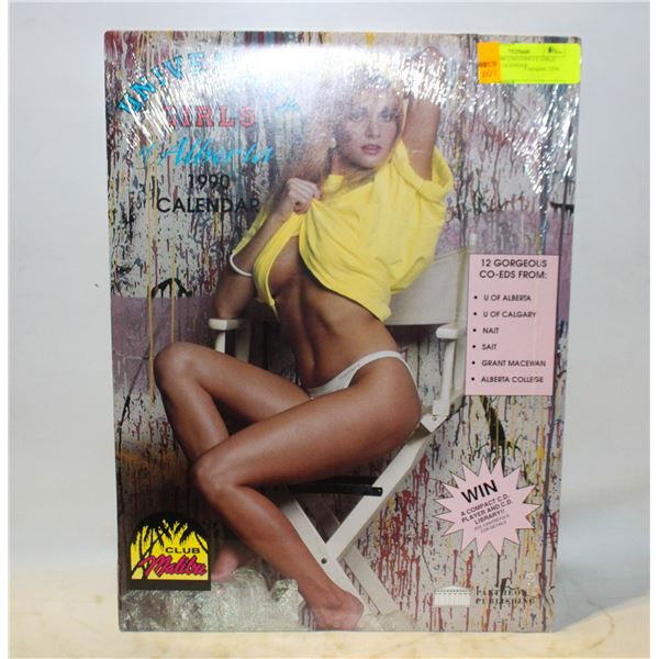 SEALED 1990 UNIVERSITY GIRLS ALBERTA CALENDAR