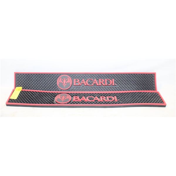 2 BACARDI RUBBER SPILL MATTS 24" X 3"