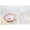 Image 1 : 3 PINWHEEL CRYSTAL SHOT GLASSES, KASUGA WARE
